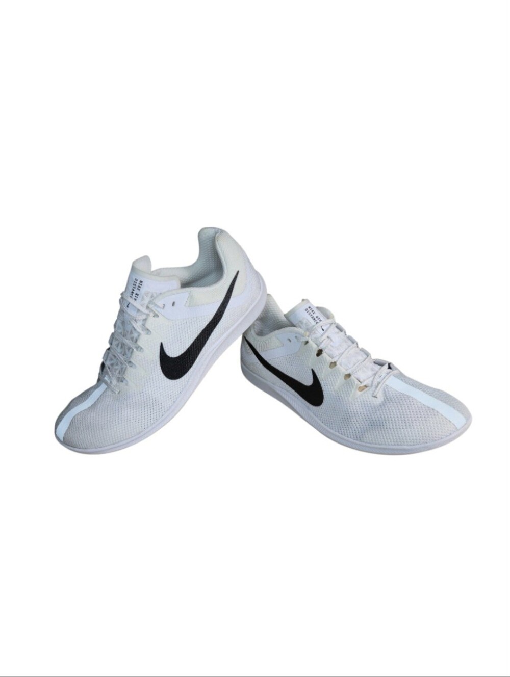Nike Zoom Rival Distance Track & Field Distance Spikes, White/ Black, Size 14M